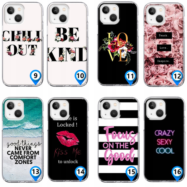 Etui silikonowe z MagSafe LEO cytaty motywacja różne wzory do iPhone 12