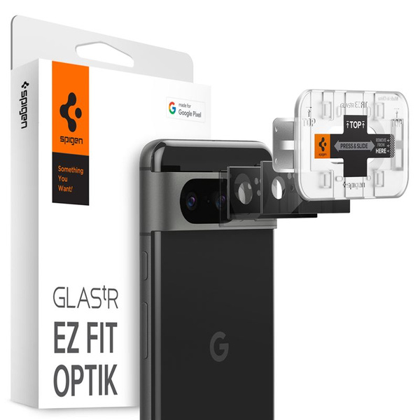 SZKŁO HARTOWANE NA APARAT DO GOOGLE PIXEL 8 SPIGEN GLASS TR EZ FIT 2 SZT.