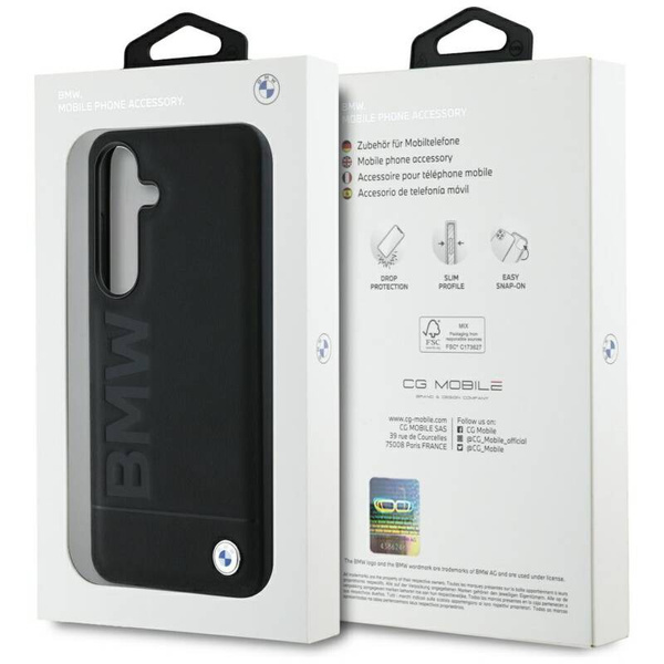 BMW ETUI DO GALAXY S25 PLUS - LEATHER BIG WORDMARK