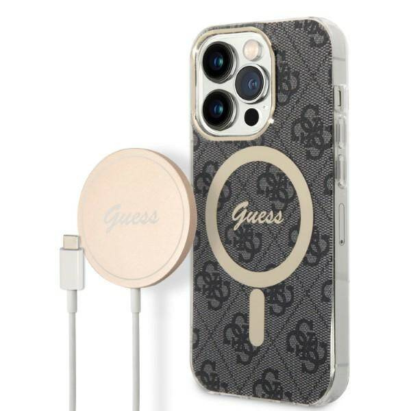 Guess Case+Charger | Etui do iPhone 14 Pro - BLACK