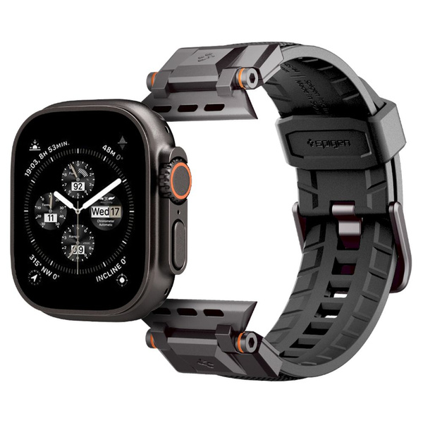 PASEK DO APPLE WATCH 44 / 45 / 46 / 49 MM SPIGEN DURAPRO ARMOR CZARNY