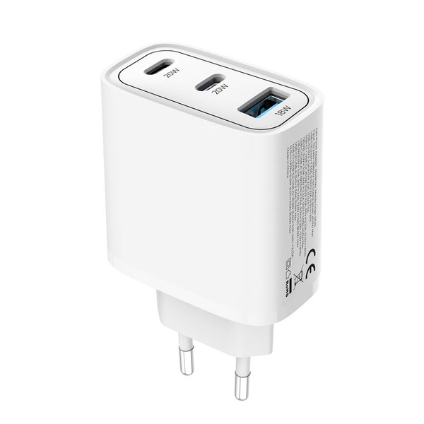 ŁADOWARKA SIECIOWA 1XUSB-A + 2XUSB-C MOBILE ORIGIN MO13 GAN 40W BIAŁA