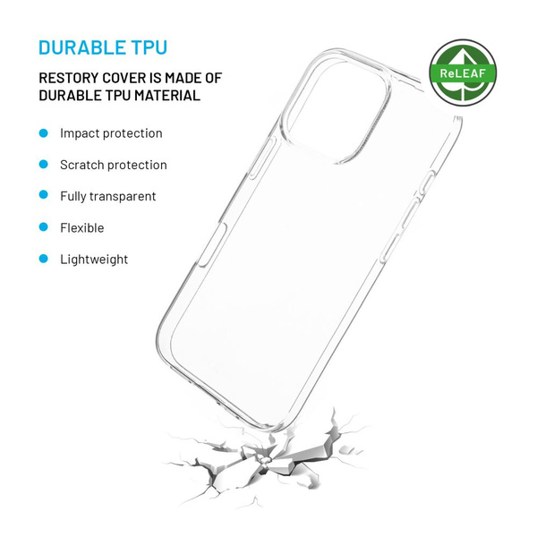 ETUI DO APPLE IPHONE 16 PRO FIXED RESTORY ŻELOWY TPU PRZEZROCZYSTY