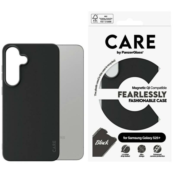 ETUI DO SAMSUNG S25 PLUS CARE BY PANZERGLASS FASHION QI CZARNE