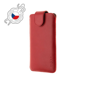 UNIWERSALNE SKÓRZANE ETUI DO TELEFONU FIXED POSH 154X77X9,2MM 5XL+ CZERWONE