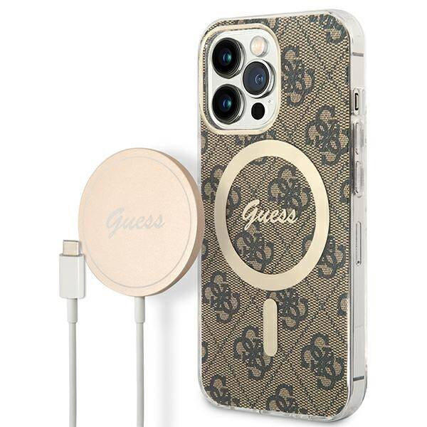 Guess Case+Charger | Etui do iPhone 13 Pro - BROWN