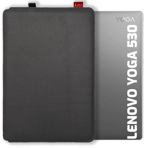 Etui na laptop skórzane LEO Master do Lenovo Yoga 530 czarne