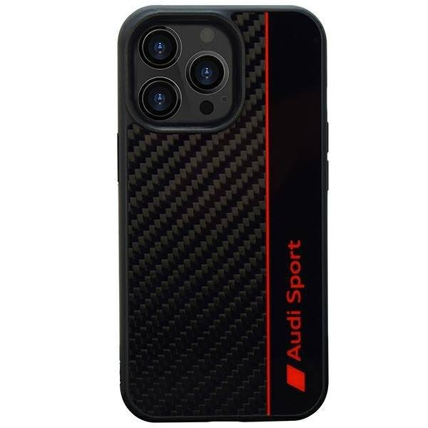 Etui Audi Carbon Fiber Stripe do iPhone 13 Pro Max 6.7"  