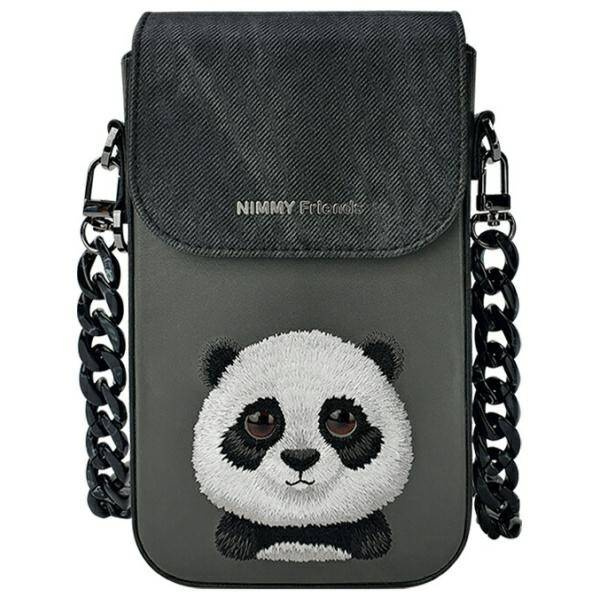 TOREBKA NA TELEFON NIMMY BIG EYED PET 2.0 PANDA CZARNE