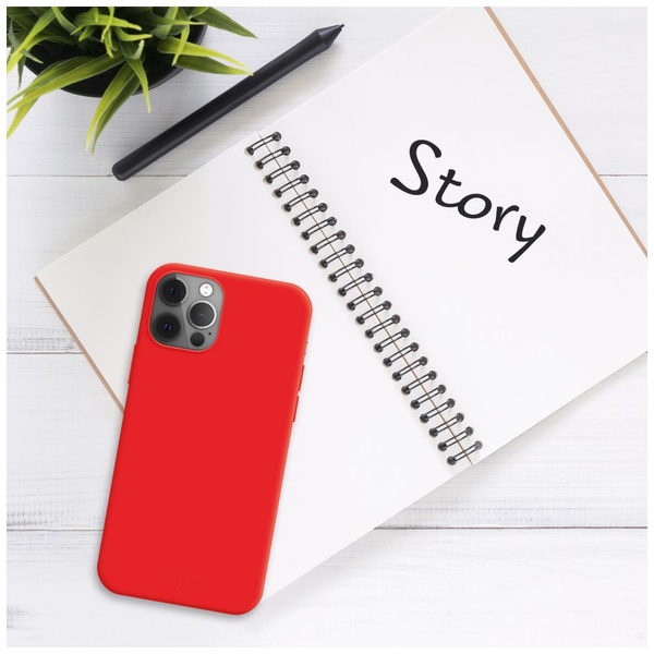 ETUI DO APPLE IPHONE 16 PRO GUMOWE FIXED STORY CZERWONE