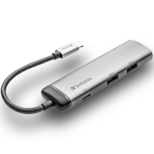 HUB ADAPTER PRZEJŚCIÓWKA USB-C - USB-C/ 2XUSB-A 3.0/HDMI VERBATIM ALUMINIUM