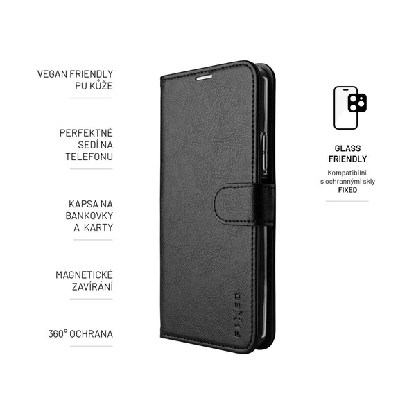 ETUI DO MOTOROLA EDGE 40 NEO FIXED OPUS BOOK CZARNE