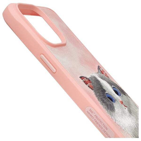 ETUI DO IPHONE 15 PRO MAX 6.7 NIMMY BIG EYED PET 2.0 CAT RÓŻOWE