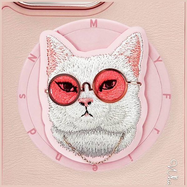 ETUI DO IPHONE 16 PRO MAX NIMMY GLASSES COOL CAT MAGSAFE RÓŻOWE