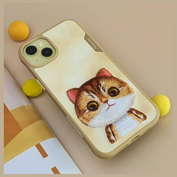 ETUI DO IPHONE 15 PRO 6.1" NIMMY BIG EYED PET 2.0 CAT KHAKI