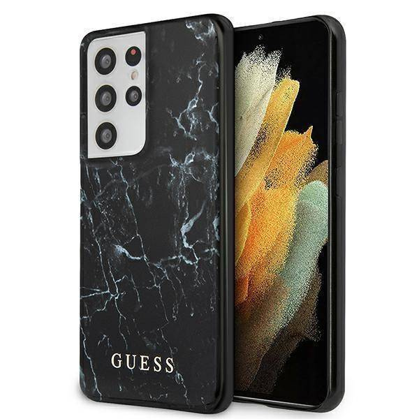 GUESS MARBLE SAMSUNG S21 ULTRA G998 - BLACK