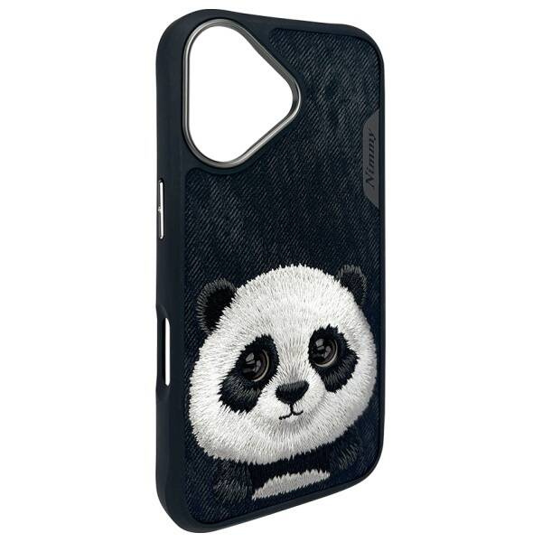 ETUI DO IPHONE 16 6.1" NIMMY BIG EYED PET 2.0 PANDA CZARNE