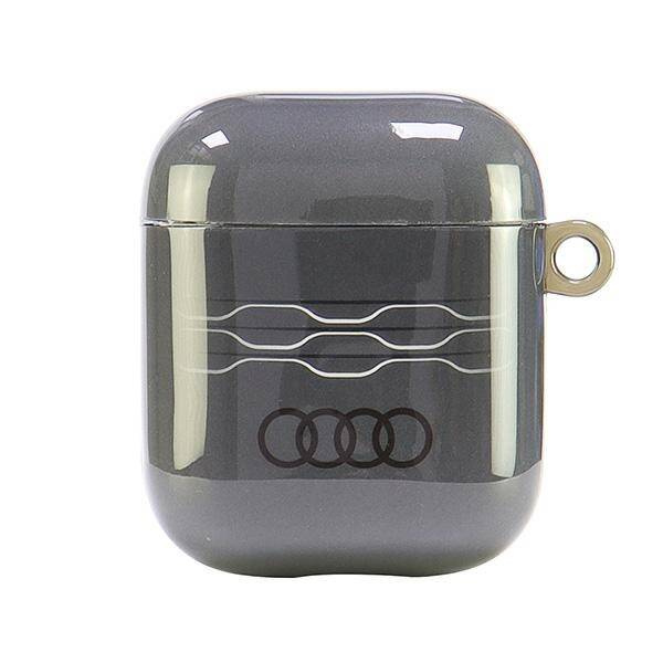 ETUI DO AIRPODS AUDI IML GEOMETRIC PATTERN COVER SZARE