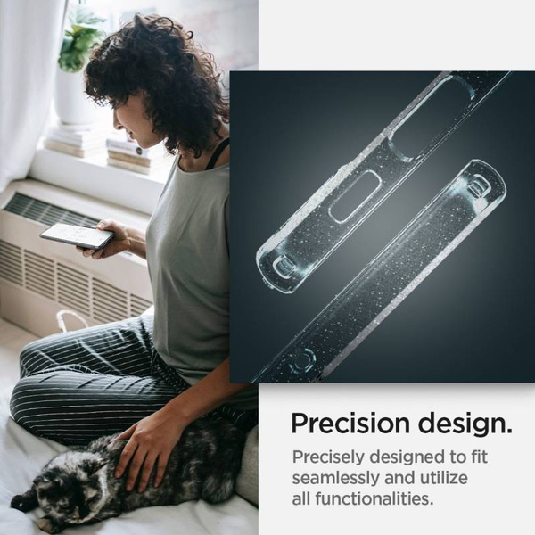 Spigen Crystal Glitter | Etui do Galaxy S22 Plus - CLEAR
