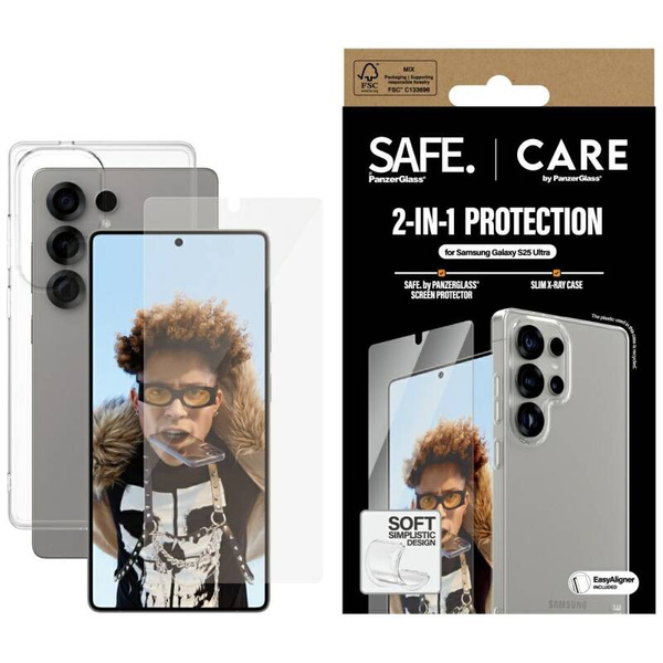 ETUI + SZKŁO DO SAMSUNG S25 ULTRA CARE BY PANZERGLASS FASHION 2W1 ZESTAW