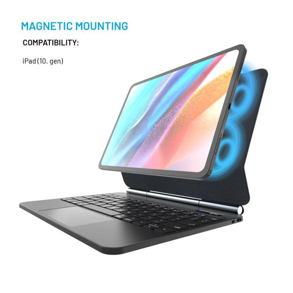 ETUI DO APPLE IPAD 10.9" 2022 FIXED TYPE Z BEZPRZEWODOWĄ KLAWIATURĄ CZARNA