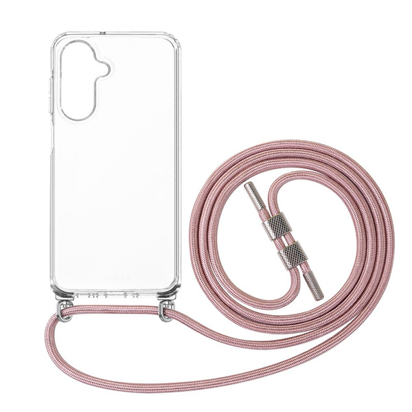 ETUI NA SZYJĘ DO SAMSUNG A26 5G FIXED PURE Z ODPINANĄ RÓŻOWĄ SMYCZĄ
