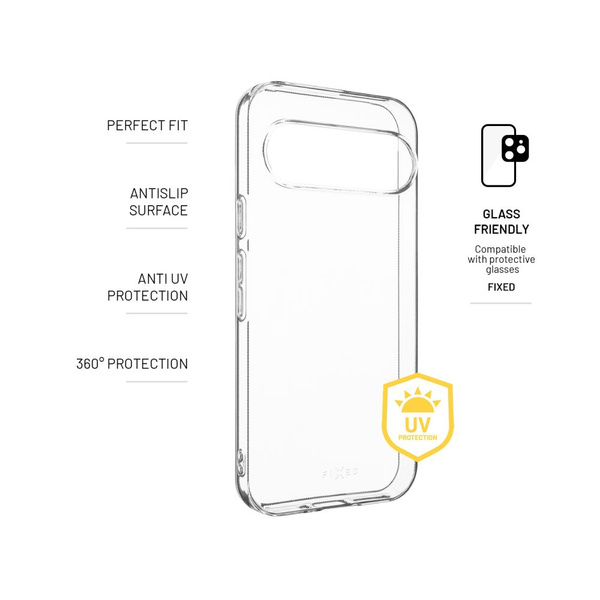 ETUI DO GOOGLE PIXEL 9/9 PRO ŻELOWE TPU FIXED SLIM ANTIUV PRZEZROCZYSTE