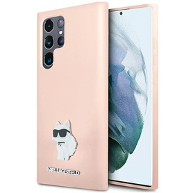 ETUI DO SAMSUNG S23 ULTRA KARL LAGERFELD CHOUPETTE METAL PIN RÓŻOWE