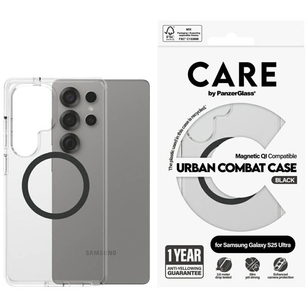 ETUI DO SAMSUNG S25 ULTRA CARE BY PANZERGLASS FLAGSHIP URBAN COMBAT BLACK