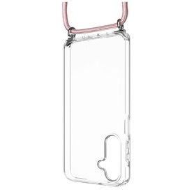 ETUI NA SZYJĘ DO SAMSUNG A16 4G/5G FIXED PURE Z ODPINANĄ RÓŻOWĄ SMYCZĄ