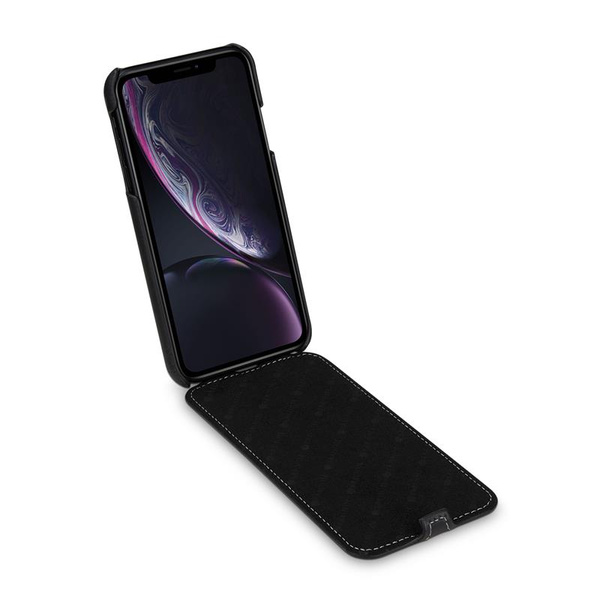 BAROON Slim Flip Black Elegance etui do iPhone XR