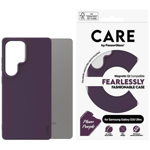 ETUI DO SAMSUNG S25 ULTRA CARE BY PANZERGLASS FASHION QI FIOLETOWE