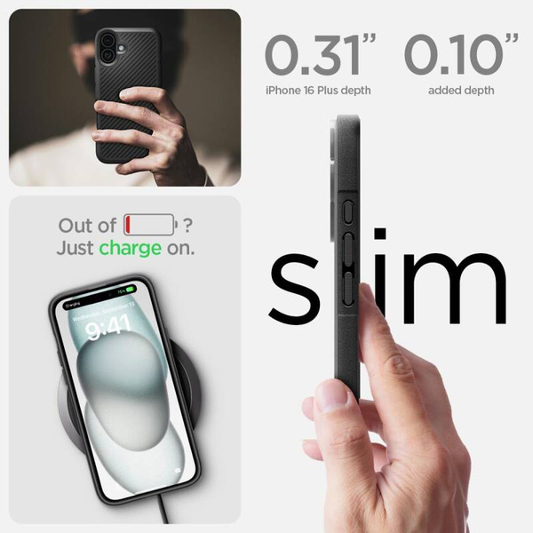 ETUI DO IPHONE 16 SPIGEN CORE ARMOR CZARNY MAT