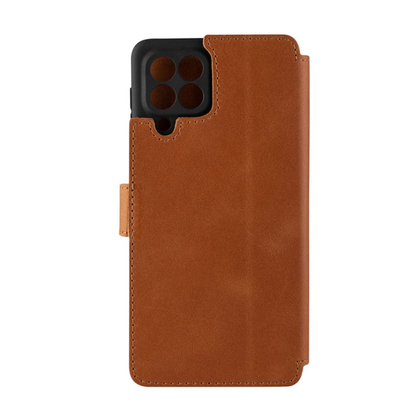 ETUI SKÓRZANE DO SAMSUNG GALAXY M53 5G BOOK FIXED PROFIT BRĄZOWE
