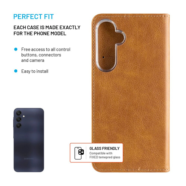 ETUI DO SAMSUNG GALAXY A25 5G FIXED OPUS BOOK BRĄZOWA