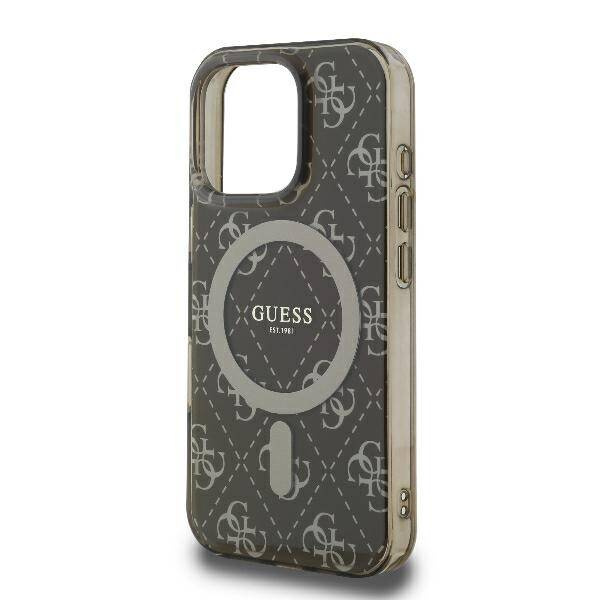 ETUI DO IPHONE 16 PRO MAX 6.9" GUESS IML 4G BACKGROUND MAGSAFE BRĄZOWE