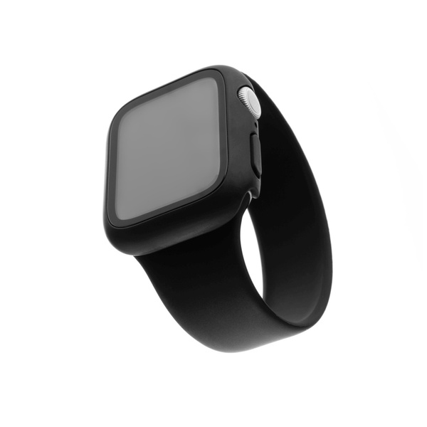 ETUI DO APPLE WATCH 40MM ZE SZKŁEM HARTOWANYM FIXED PURE+ CZARNE