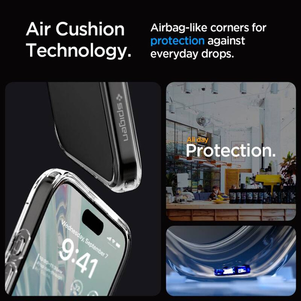 Spigen Ultra Hybrid | Etui do iPhone 15 Pro - CRYSTAL CLEAR
