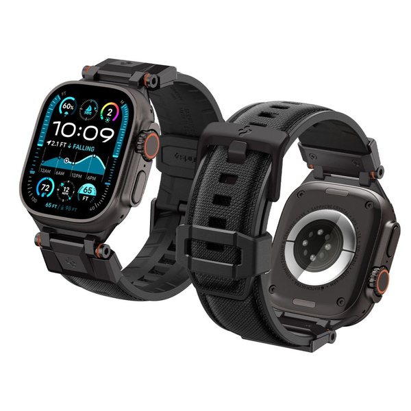 PASEK DO APPLE WATCH 44 / 45 / 46 / 49 MM SPIGEN DURAPRO ARMOR CZARNY