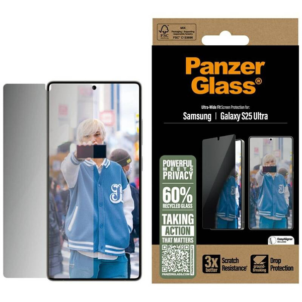 SZKŁO PRYWATYZUJĄCE DO SAMSUNG S25 ULTRA PANZERGLASS ULTRA-WIDE FIT