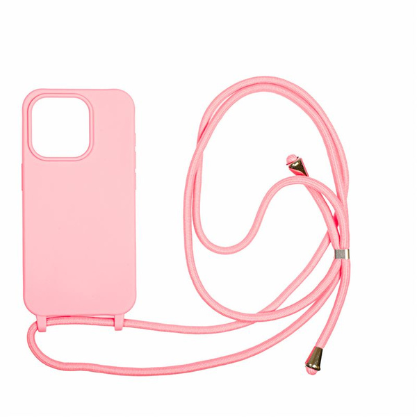 ETUI DO IPHONE 15 PRO MOBILE ORIGIN LANYARD CASE RÓŻOWE