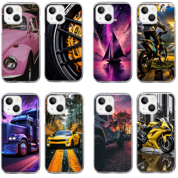 Etui silikonowe LEO motoryzacja auta samochody różne wzory do iPhone 13