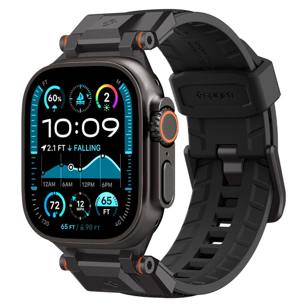 PASEK DO APPLE WATCH 44 / 45 / 46 / 49 MM SPIGEN DURAPRO ARMOR CZARNY
