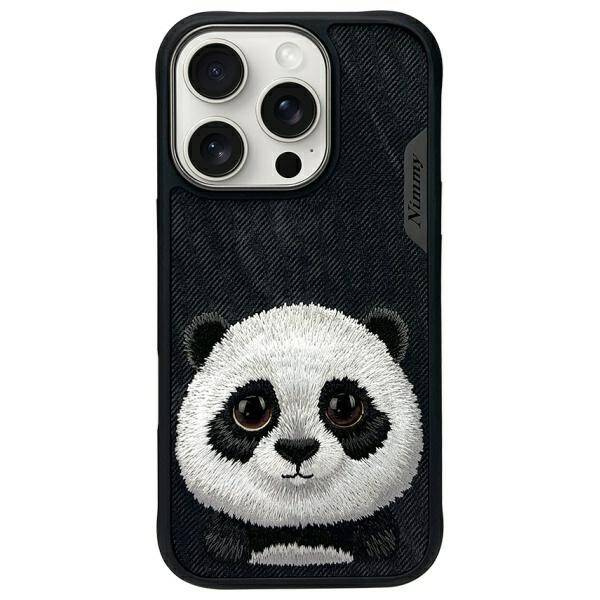 ETUI DO IPHONE 16 PRO 6.3" NIMMY BIG EYED PET 2.0 PANDA CZARNE