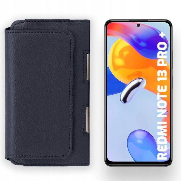 Kabura skórzana LEO do Redmi Note 13 Pro Plus niebieskie