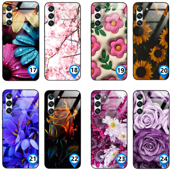 Etui akrylowe LEO kwiaty różne wzory case do Galaxy S22 Plus 5G