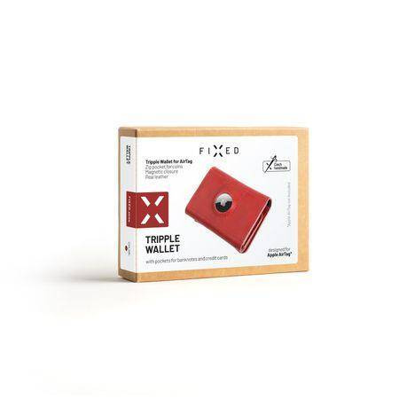 Fixed Tripple Wallet | Portfel na Apple AirTag - RED