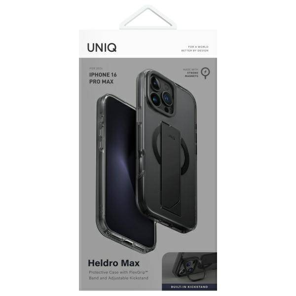 ETUI DO IPHONE 16 PRO MAX UNIQ HELDRO MAX MAGCLICK CHARGING CZARNE