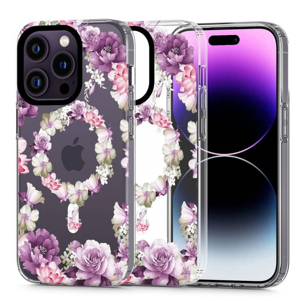 Tech-Protect Magmood MagSafe | Etui do iPhone 14 Pro Max - ROSE FLORAL