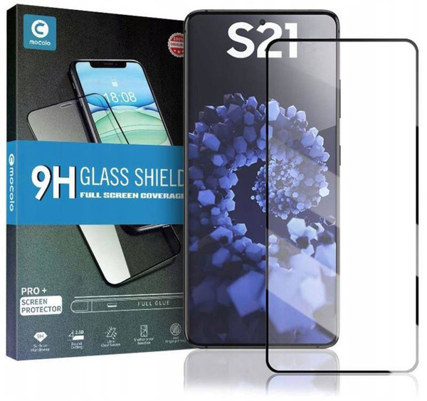 MOCOLO TG+ SZKŁO OCHRONNE do SAMSUNG S21 G991 - BLACK FULL GLUE